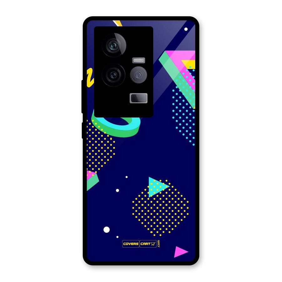 Retro Abstract Glass Back Case for Vivo iQOO 11 5G