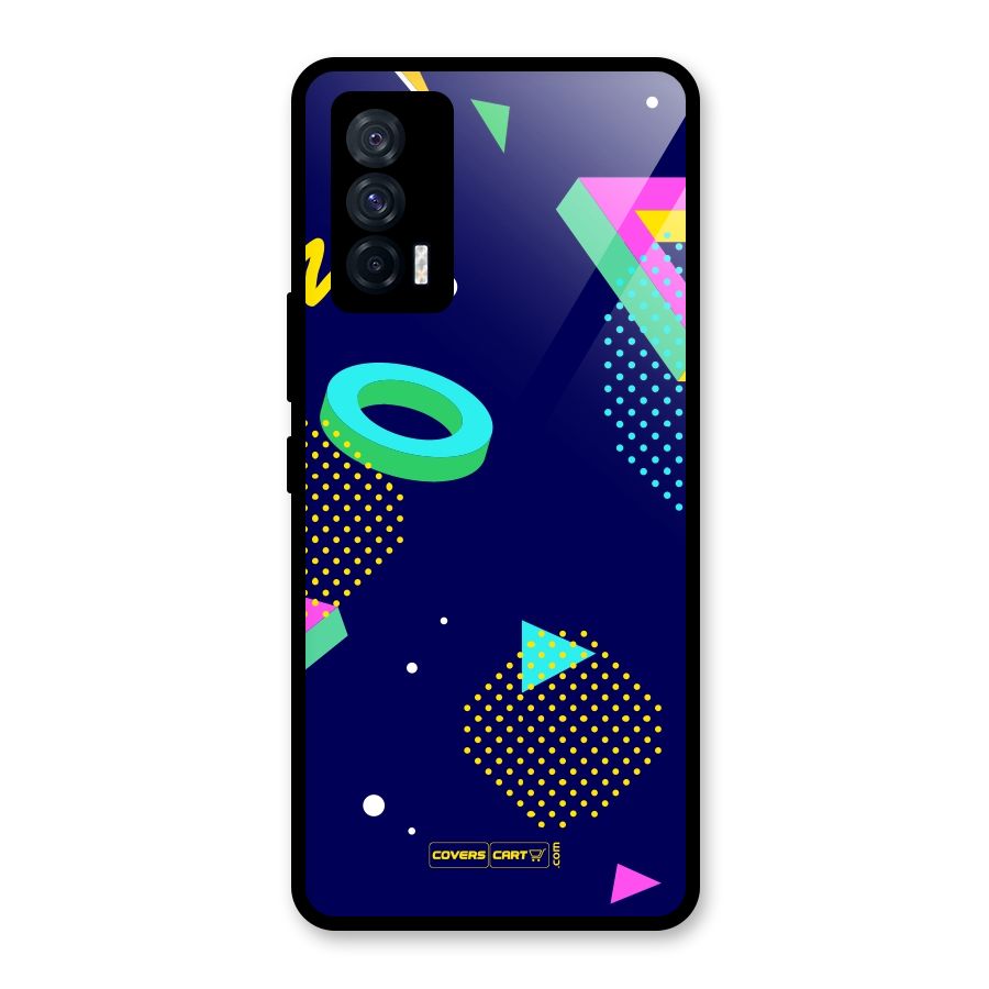 Retro Abstract Glass Back Case for Vivo iQOO 7 5G
