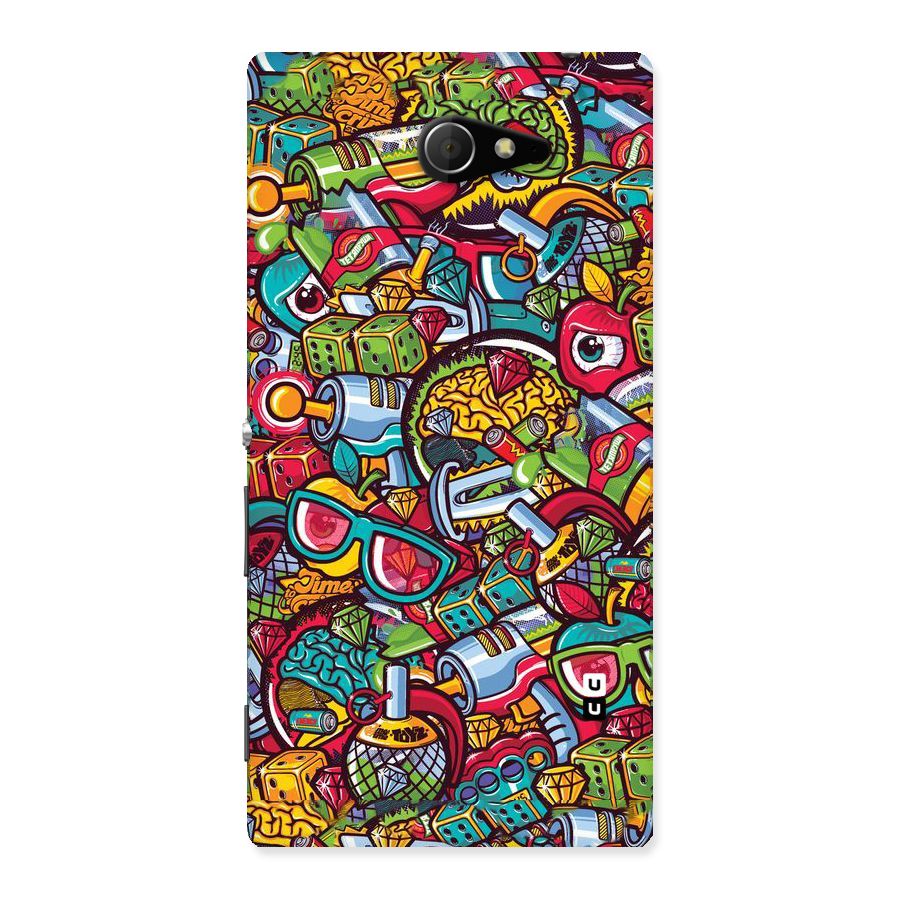 Retro Diamond Design Back Case for Sony Xperia M2
