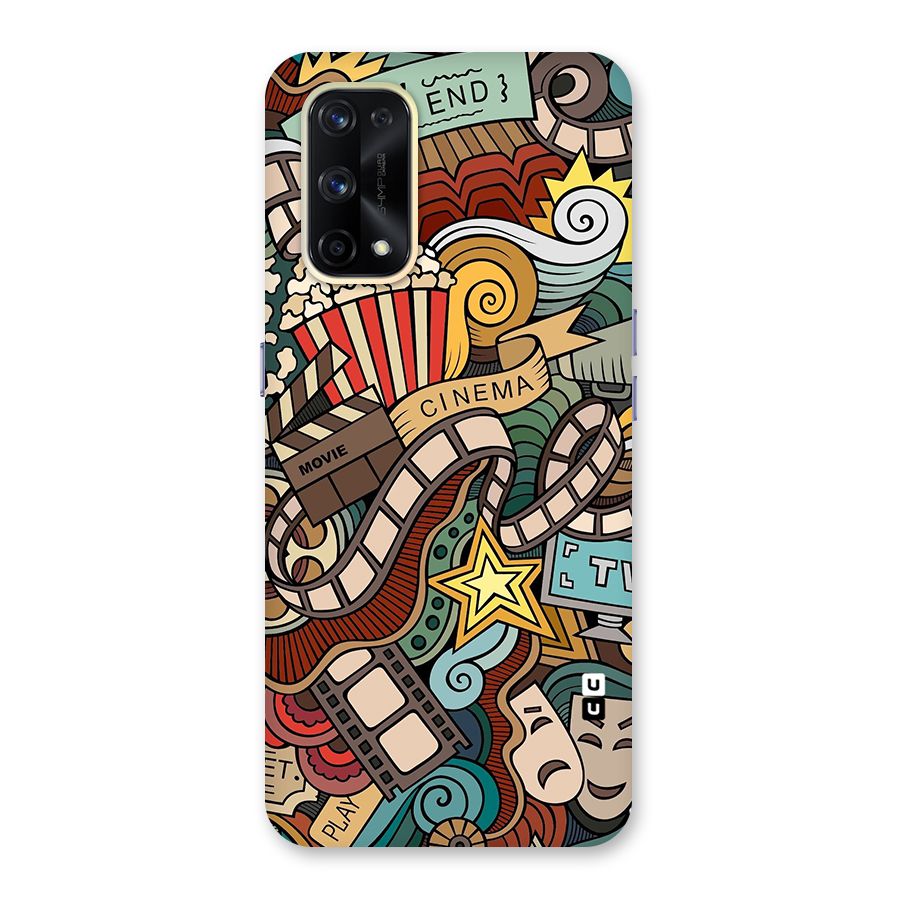 Retro Doodle Art Glass Back Case for Realme X7 Pro