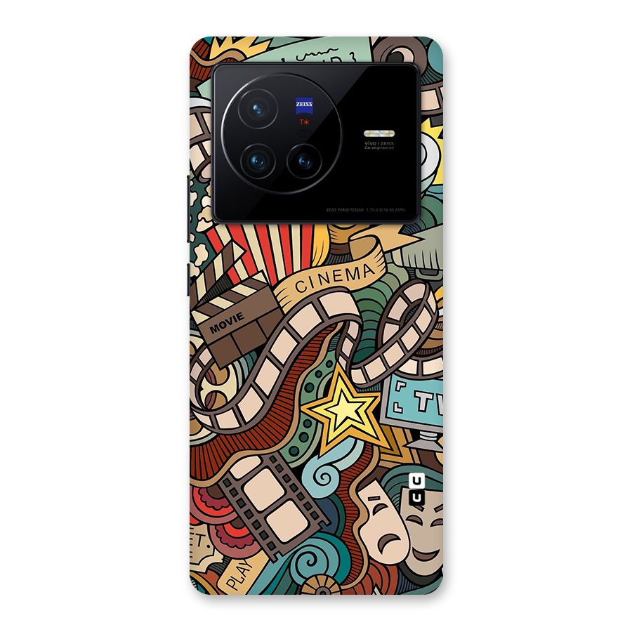 Retro Doodle Art Back Case for Vivo X80