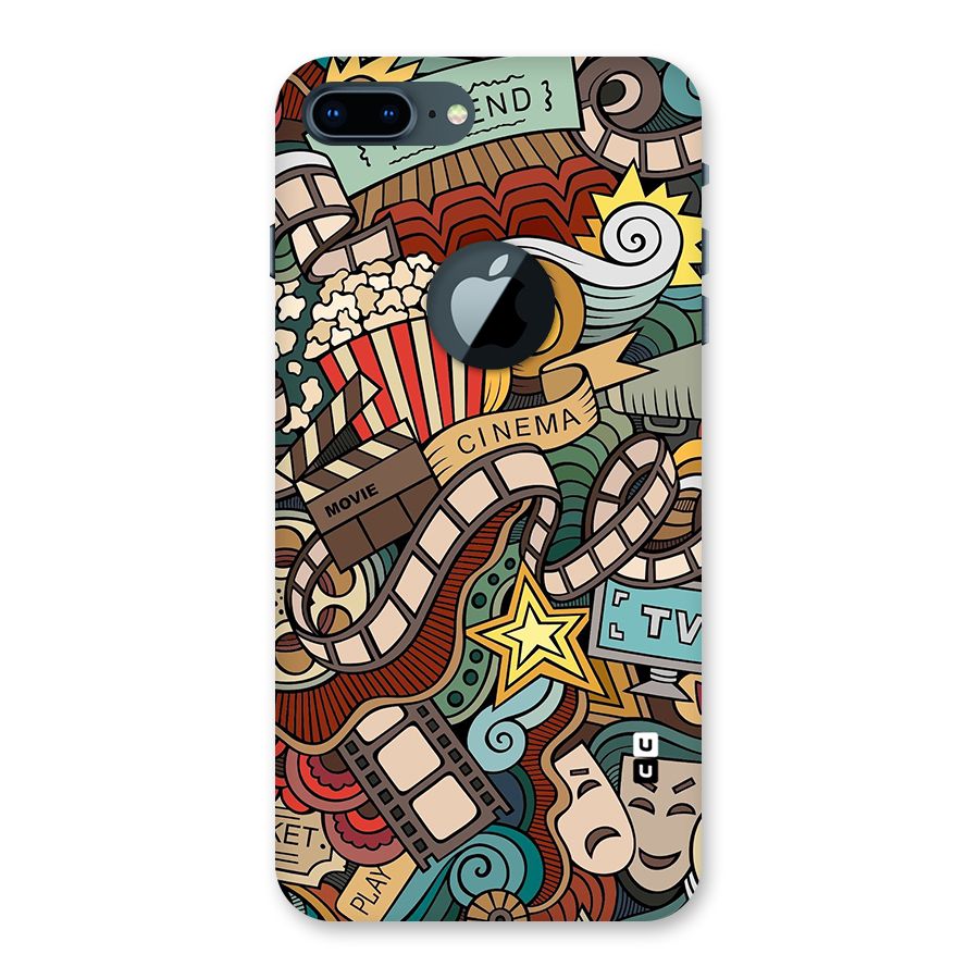 Retro Doodle Art Back Case for iPhone 7 Plus Logo Cut