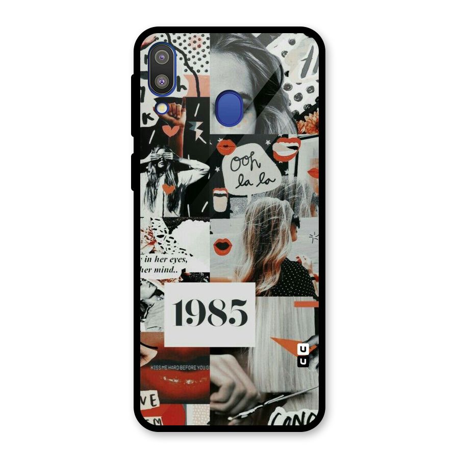Retro Pattern Glass Back Case for Galaxy M20