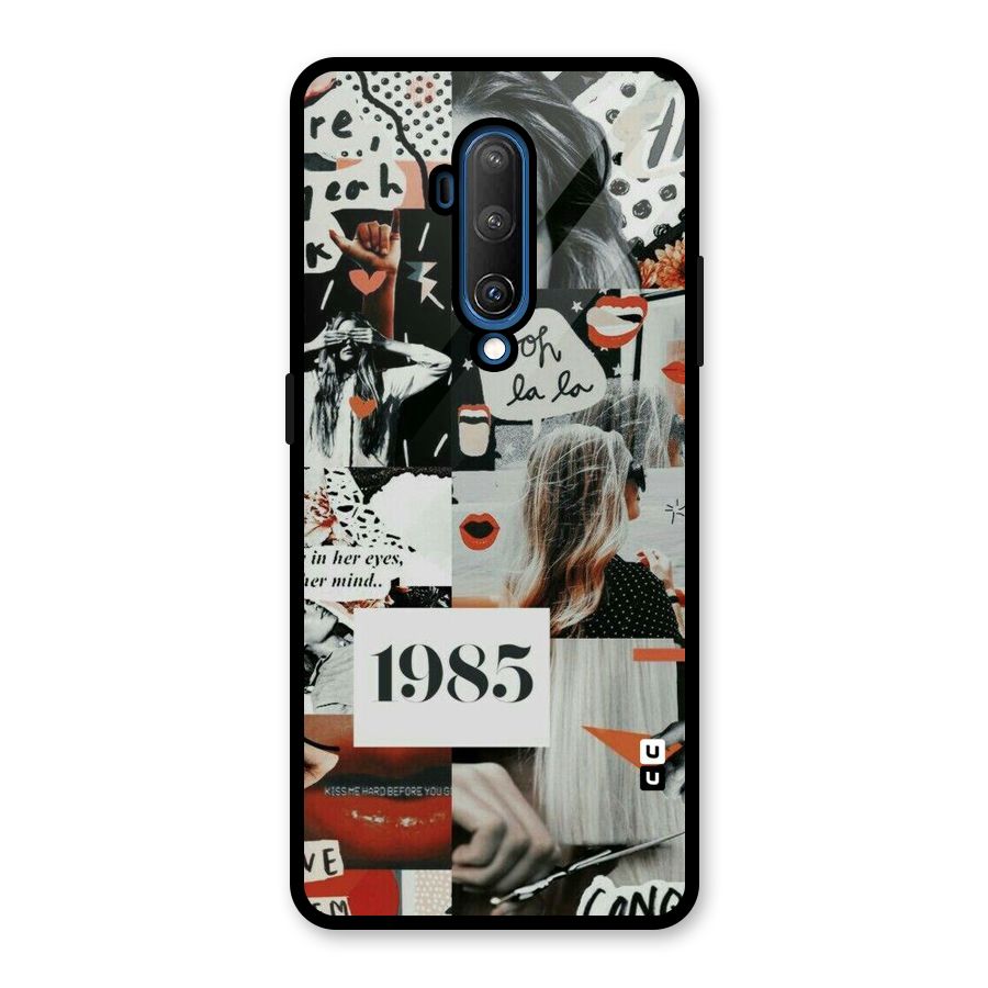 Retro Pattern Glass Back Case for OnePlus 7T Pro