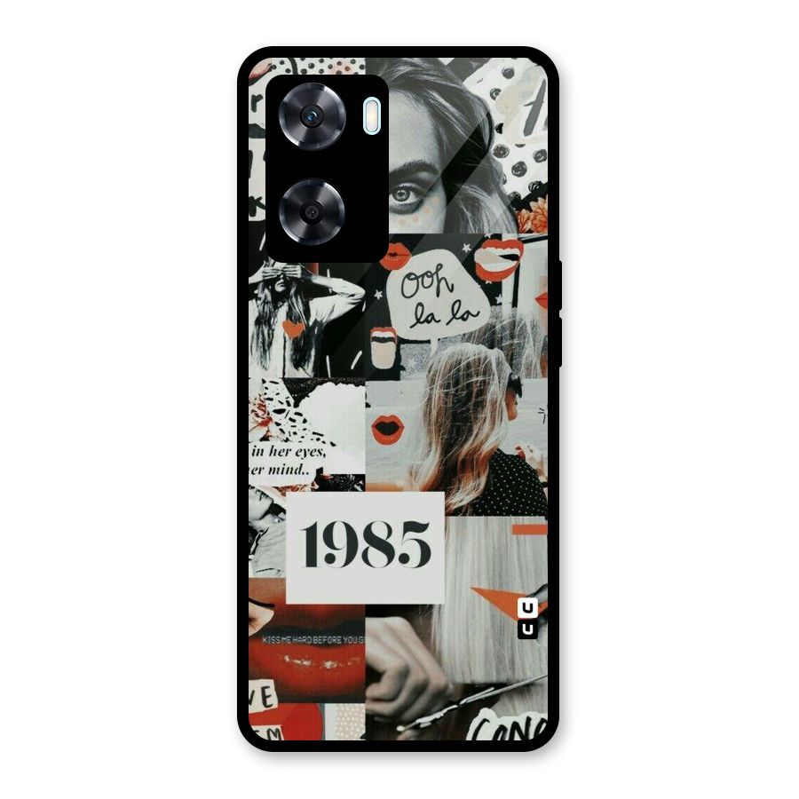 Retro Pattern Glass Back Case for Oppo A77