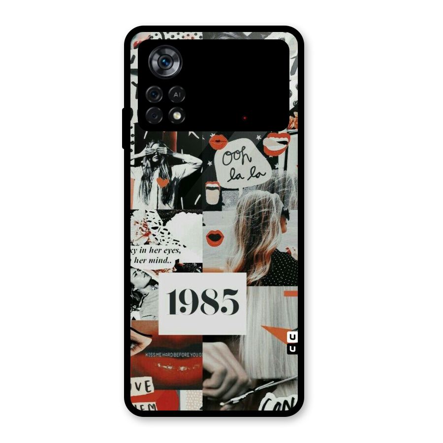 Retro Pattern Glass Back Case for Poco X4 Pro 5G