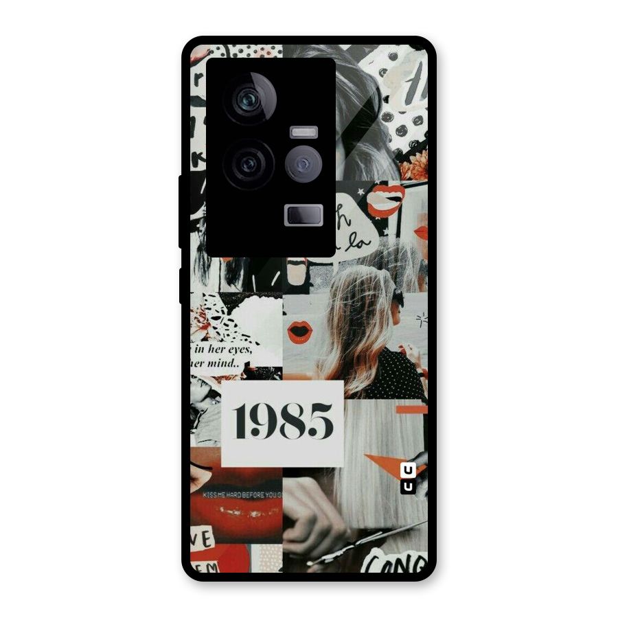 Retro Pattern Glass Back Case for Vivo iQOO 11 5G