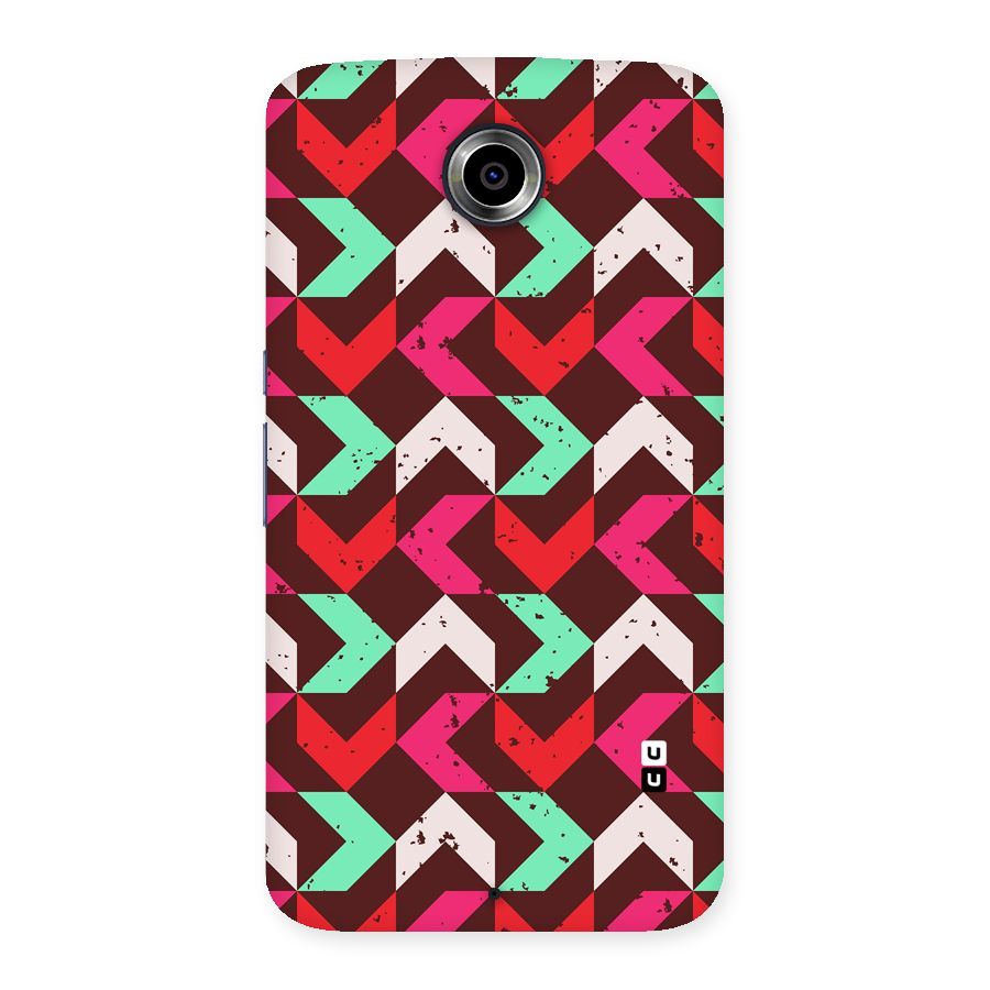 Retro Red Pink Pattern Back Case for Nexsus 6