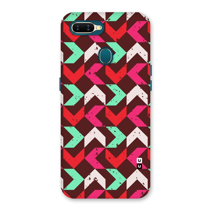 Retro Red Pink Pattern Back Case for Oppo A11k