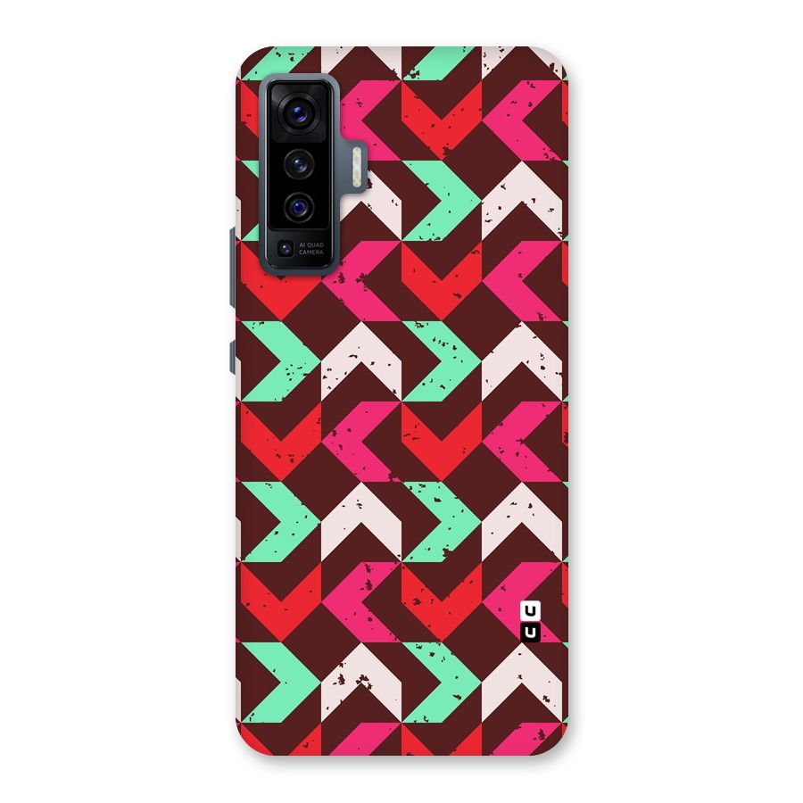 Retro Red Pink Pattern Back Case for Vivo X50