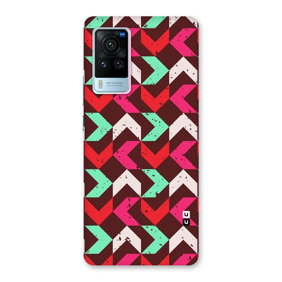 Retro Red Pink Pattern Back Case for Vivo X60 Pro