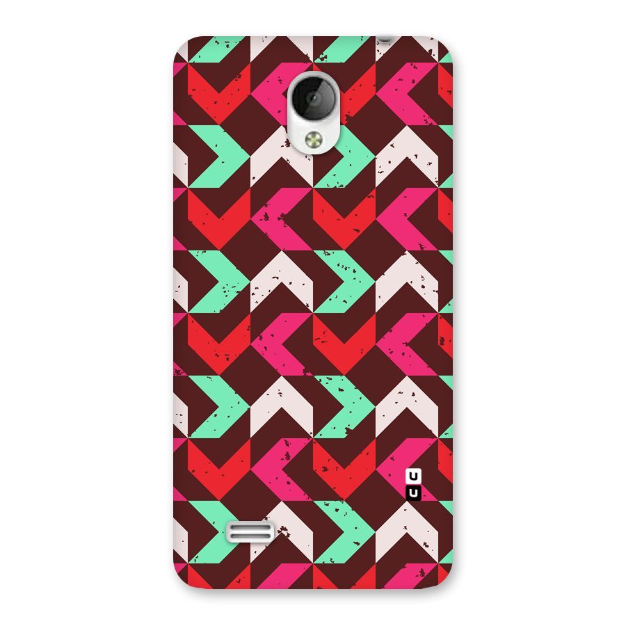 Retro Red Pink Pattern Back Case for Vivo Y21