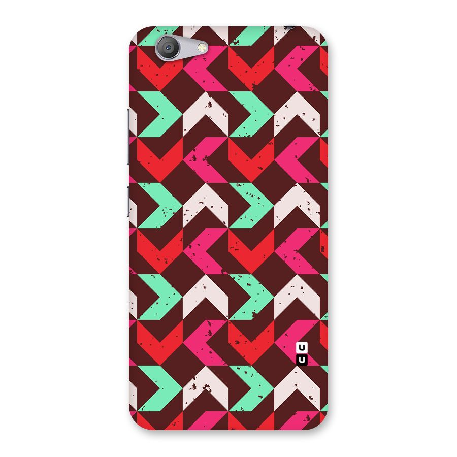 Retro Red Pink Pattern Back Case for Vivo Y53
