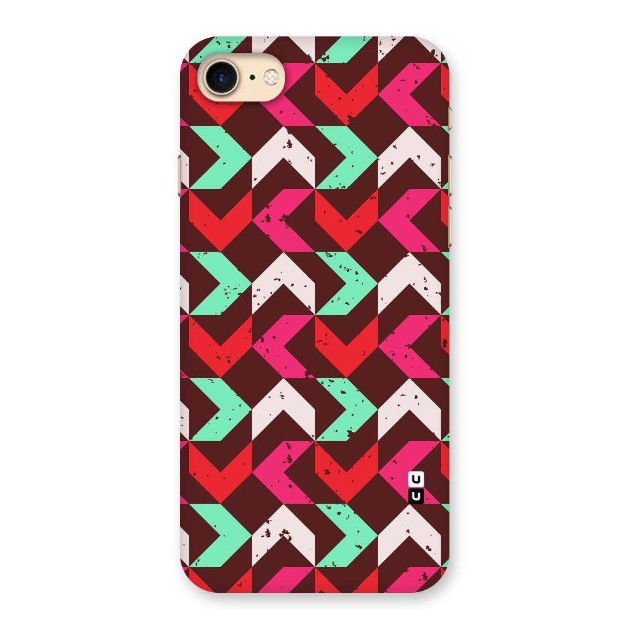 Retro Red Pink Pattern Back Case for iPhone 7