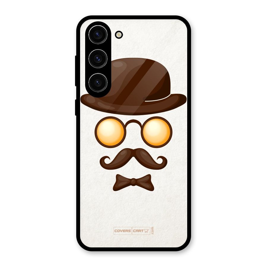 Retro Style Glass Back Case for Galaxy S23 Plus