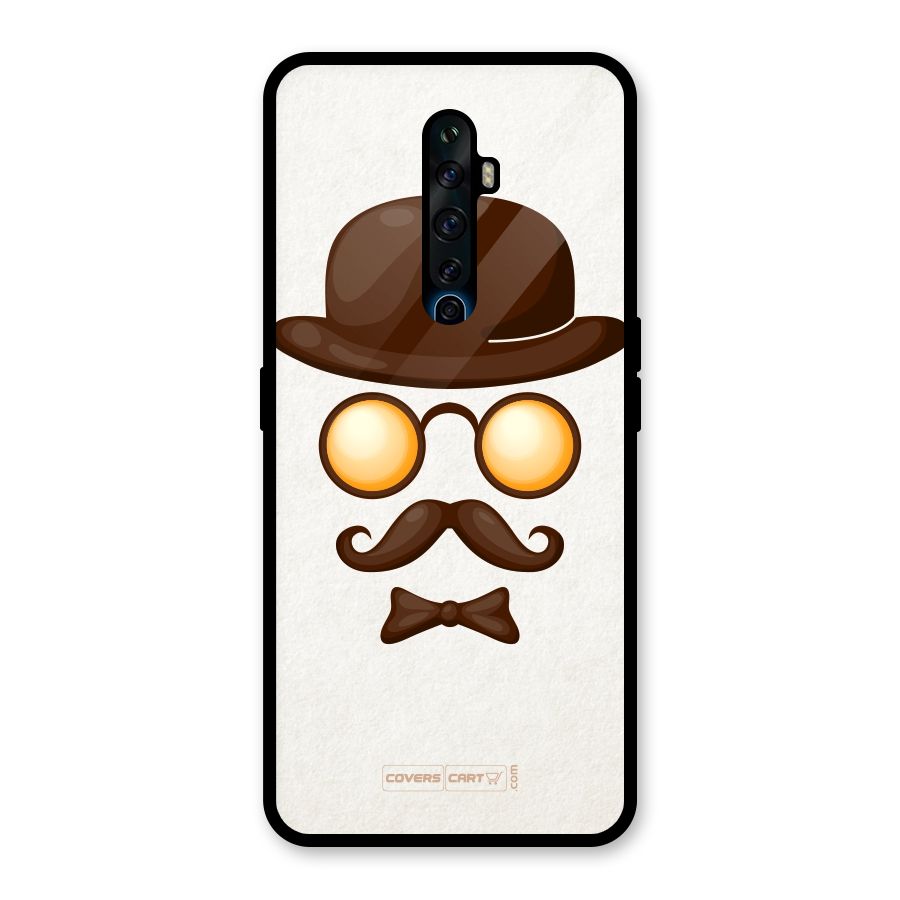 Retro Style Glass Back Case for Oppo Reno2 Z