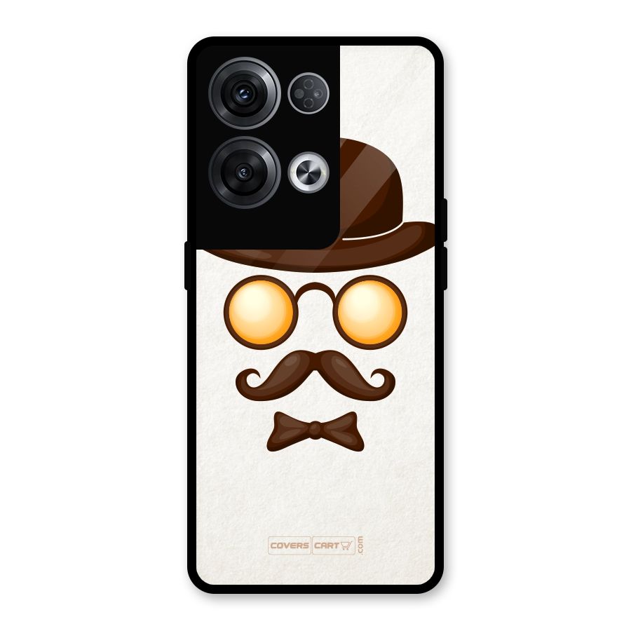 Retro Style Glass Back Case for Oppo Reno8 Pro 5G