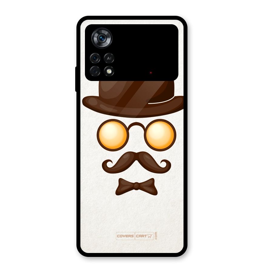 Retro Style Glass Back Case for Poco X4 Pro 5G