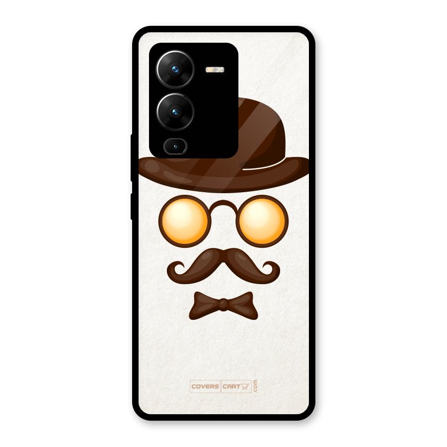 Retro Style Glass Back Case for Vivo V25 Pro