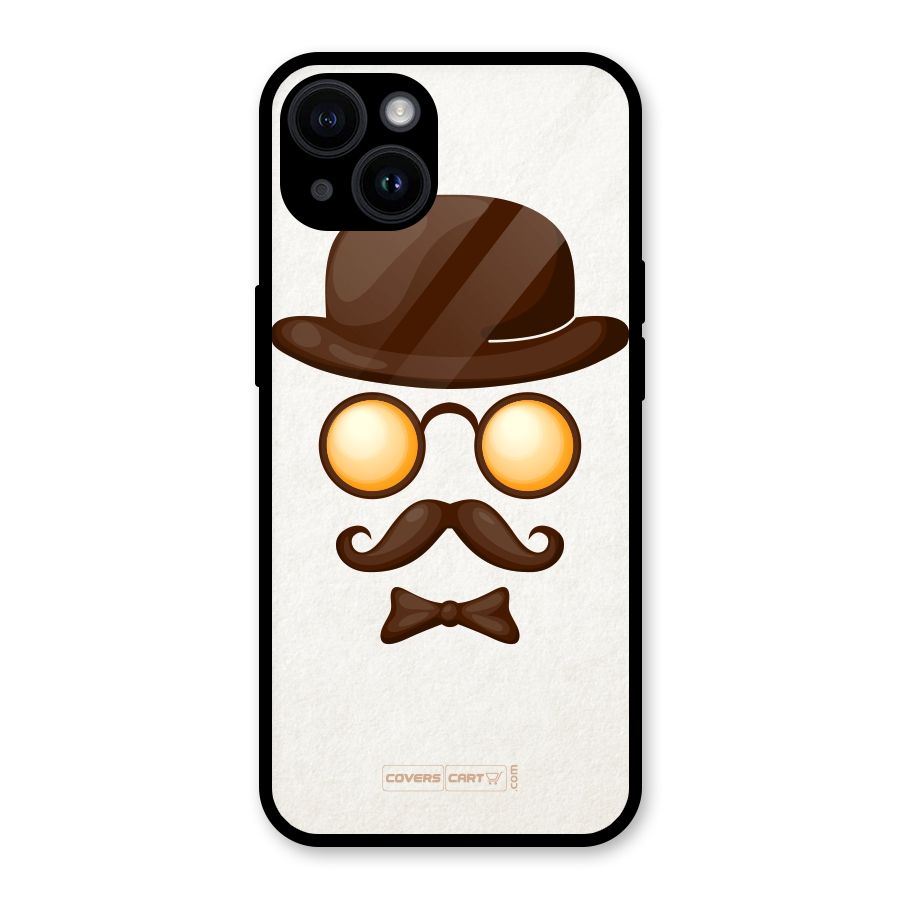 Retro Style Glass Back Case for iPhone 14