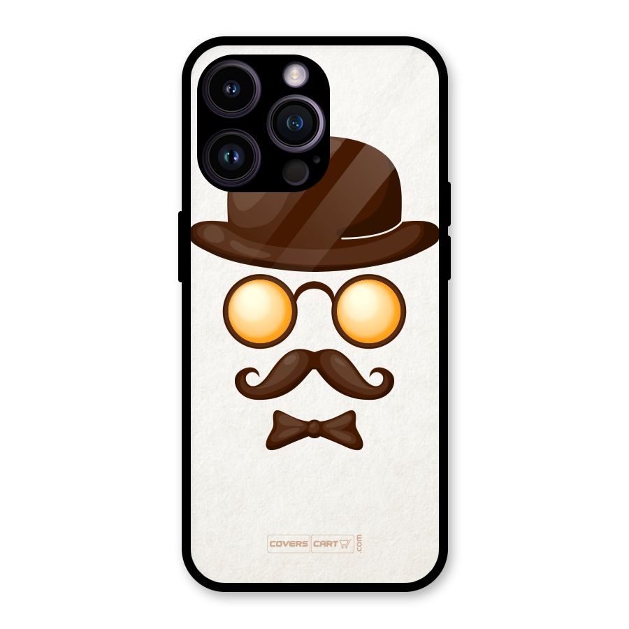 Retro Style Glass Back Case for iPhone 14 Pro Max