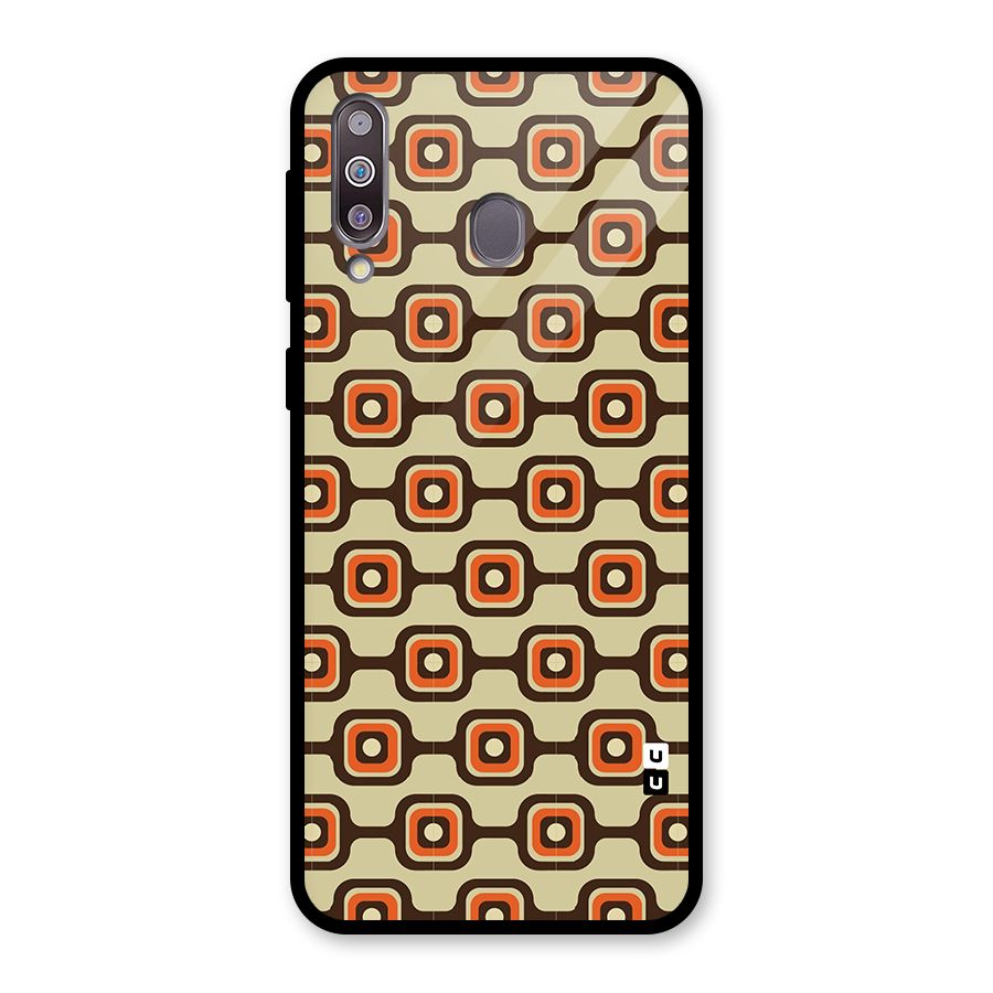 Retro Vintage Pattern Glass Back Case for Galaxy M30