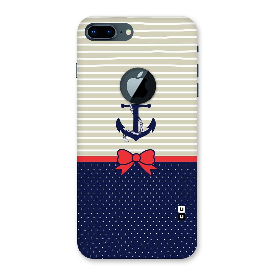 Ribbon Anchor Back Case for iPhone 7 Plus Logo Cut