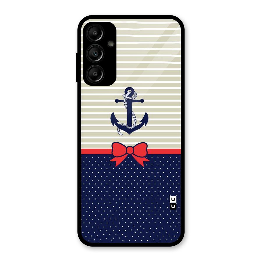 Ribbon Anchor Glass Back Case for Galaxy A14 5G