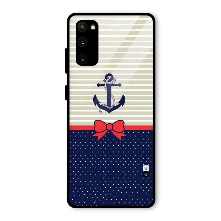 Ribbon Anchor Glass Back Case for Galaxy S20 FE 5G