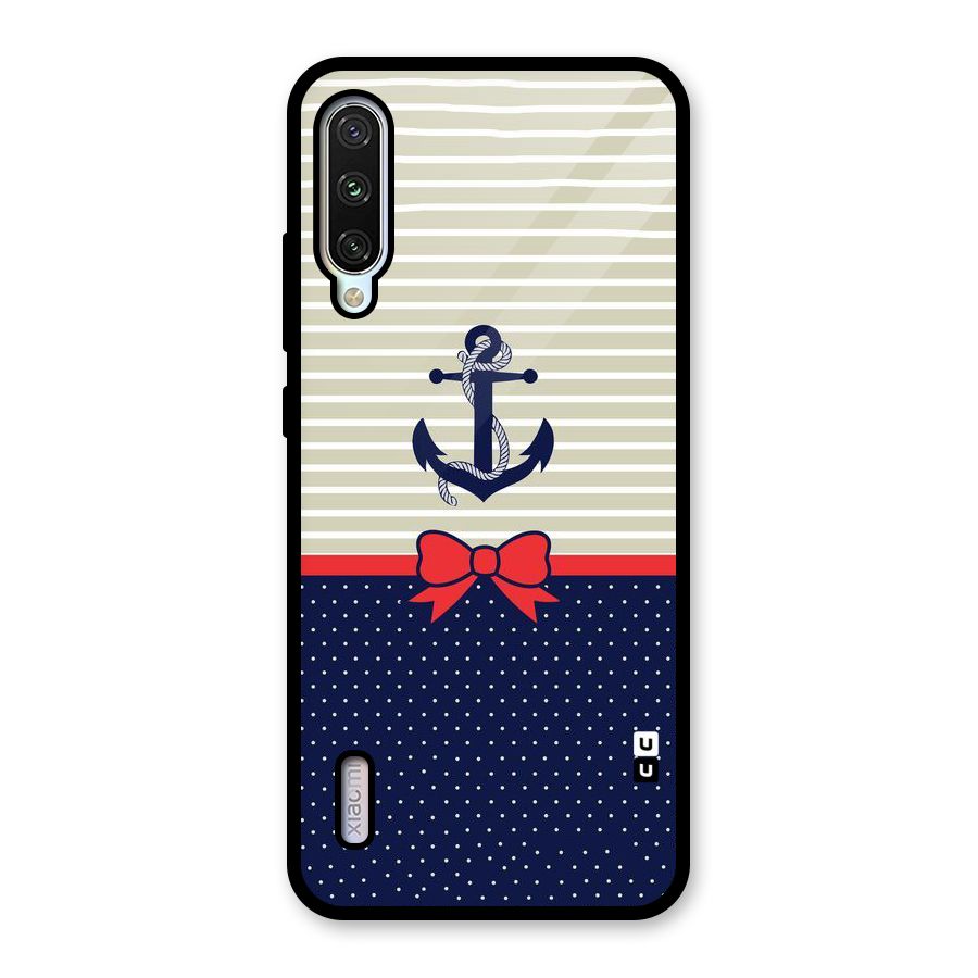 Ribbon Anchor Glass Back Case for Mi A3