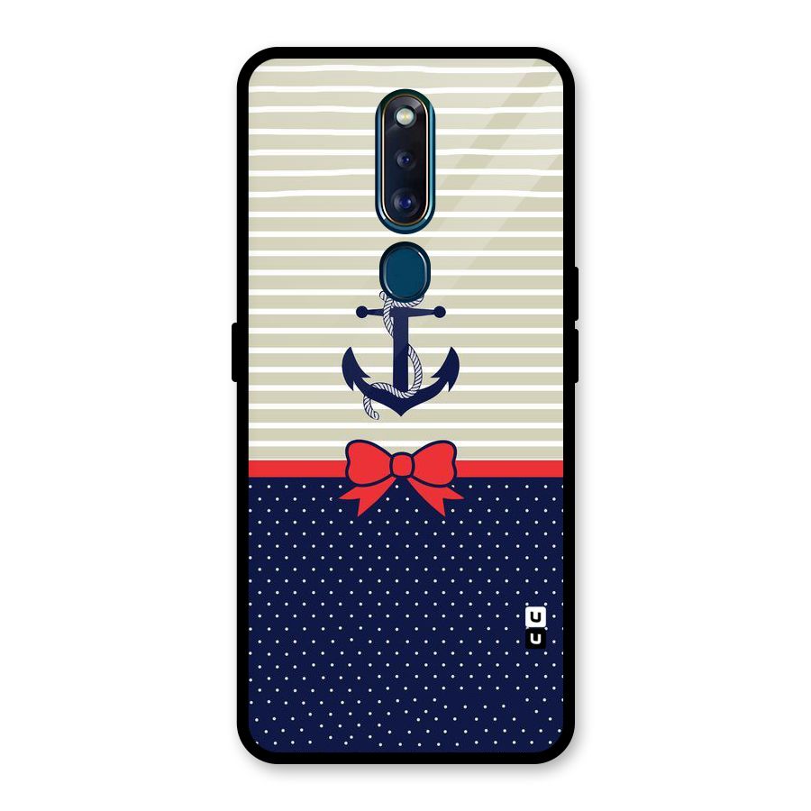 Ribbon Anchor Glass Back Case for Oppo F11 Pro