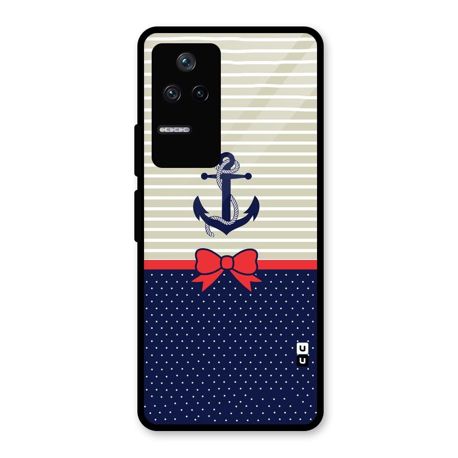 Ribbon Anchor Glass Back Case for Poco F4 5G