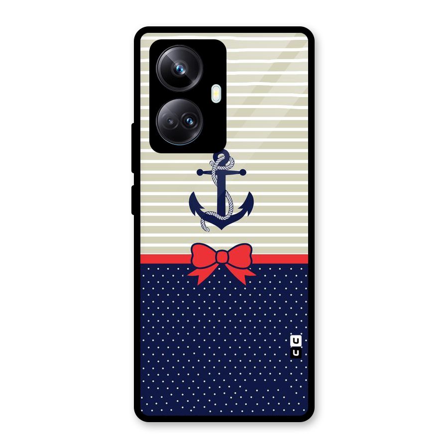 Ribbon Anchor Glass Back Case for Realme 10 Pro Plus