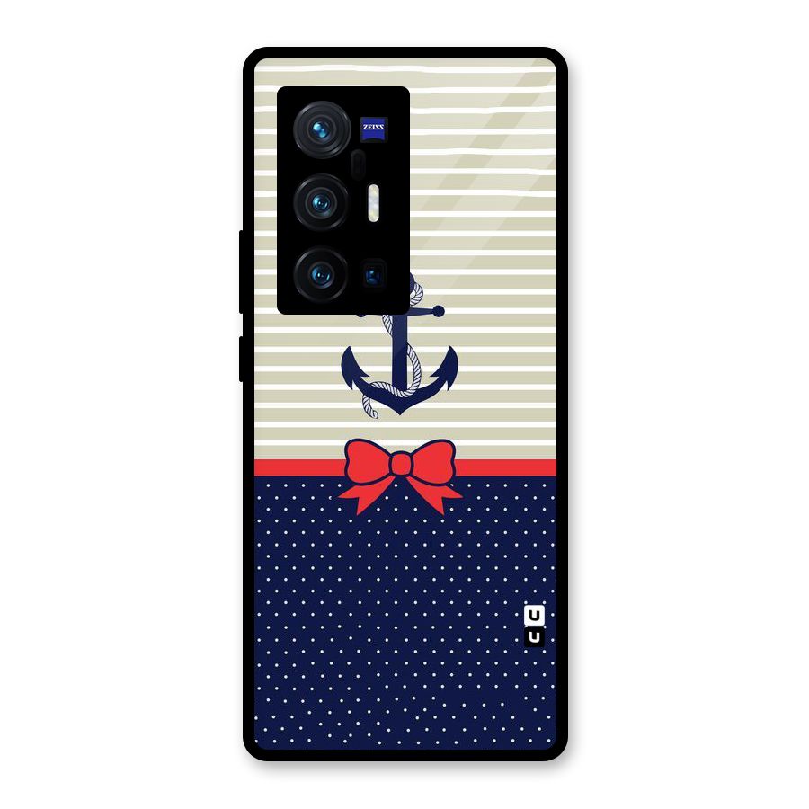 Ribbon Anchor Glass Back Case for Vivo X70 Pro Plus