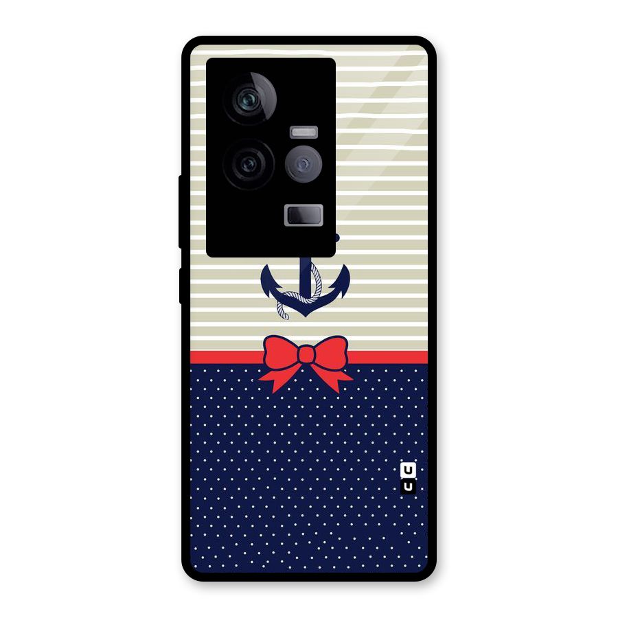 Ribbon Anchor Glass Back Case for Vivo iQOO 11 5G