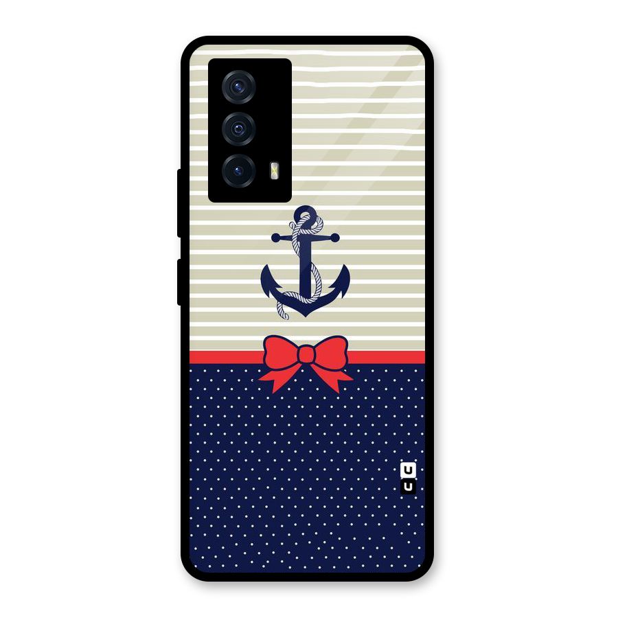 Ribbon Anchor Glass Back Case for Vivo iQOO Z5