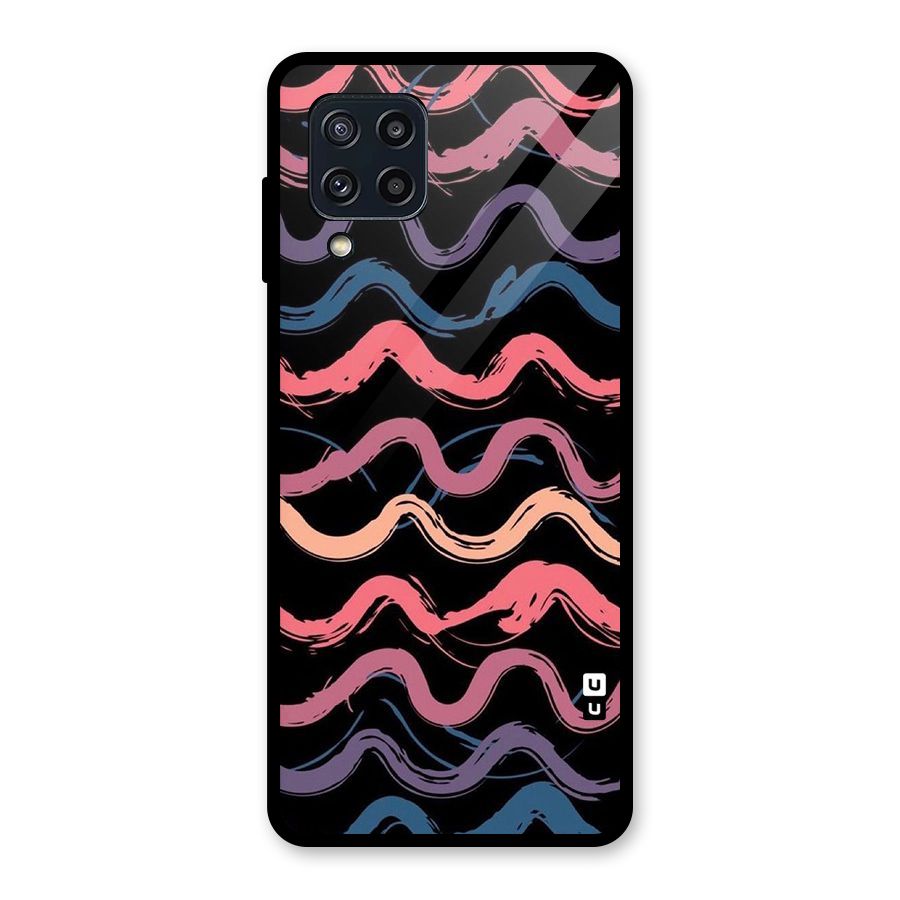 Ribbon Art Glass Back Case for Galaxy M32