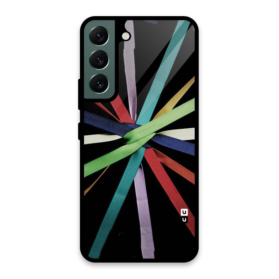 Ribbon Design Glass Back Case for Galaxy S22 5G