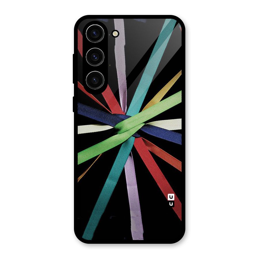 Ribbon Design Glass Back Case for Galaxy S23 Plus