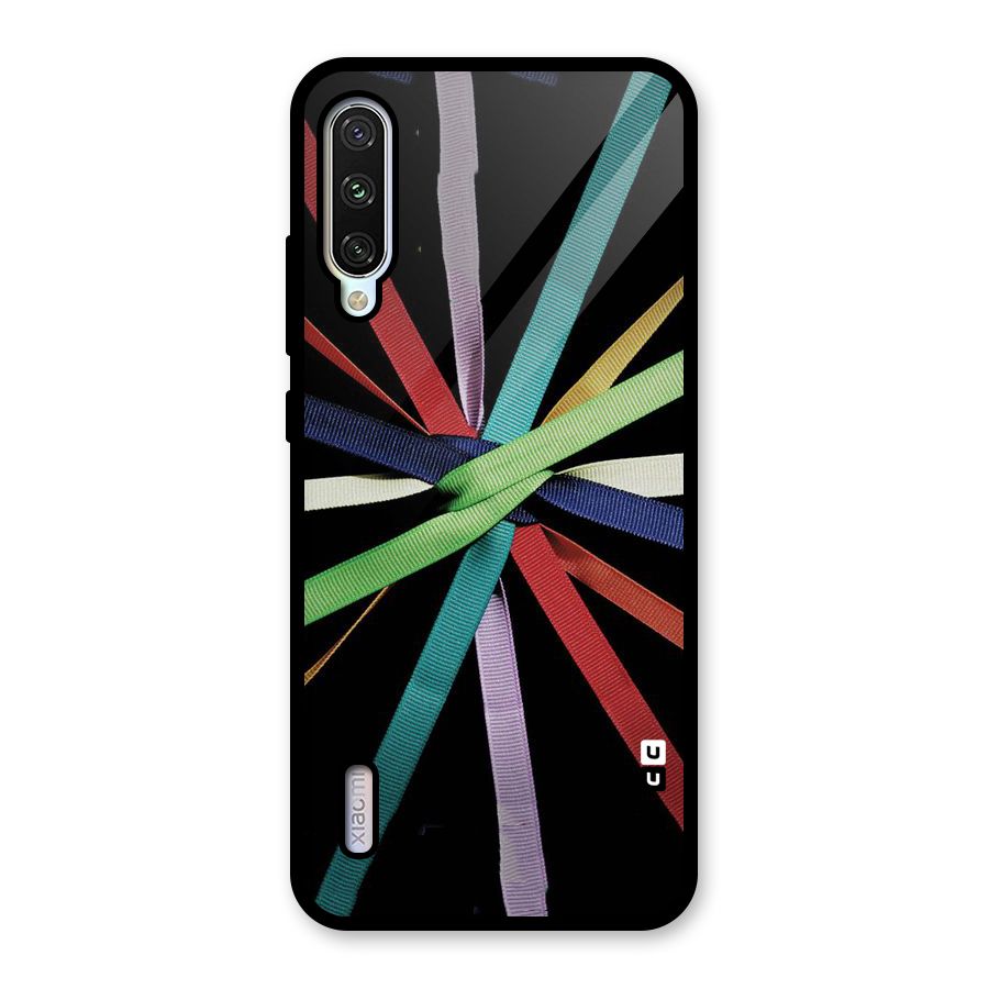 Ribbon Design Glass Back Case for Mi A3