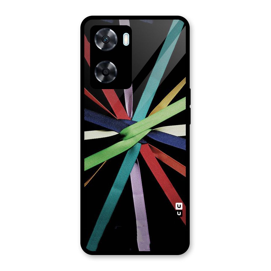 Ribbon Design Glass Back Case for Oppo A77