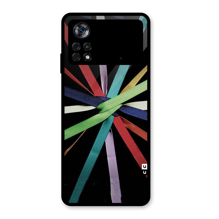 Ribbon Design Glass Back Case for Poco X4 Pro 5G