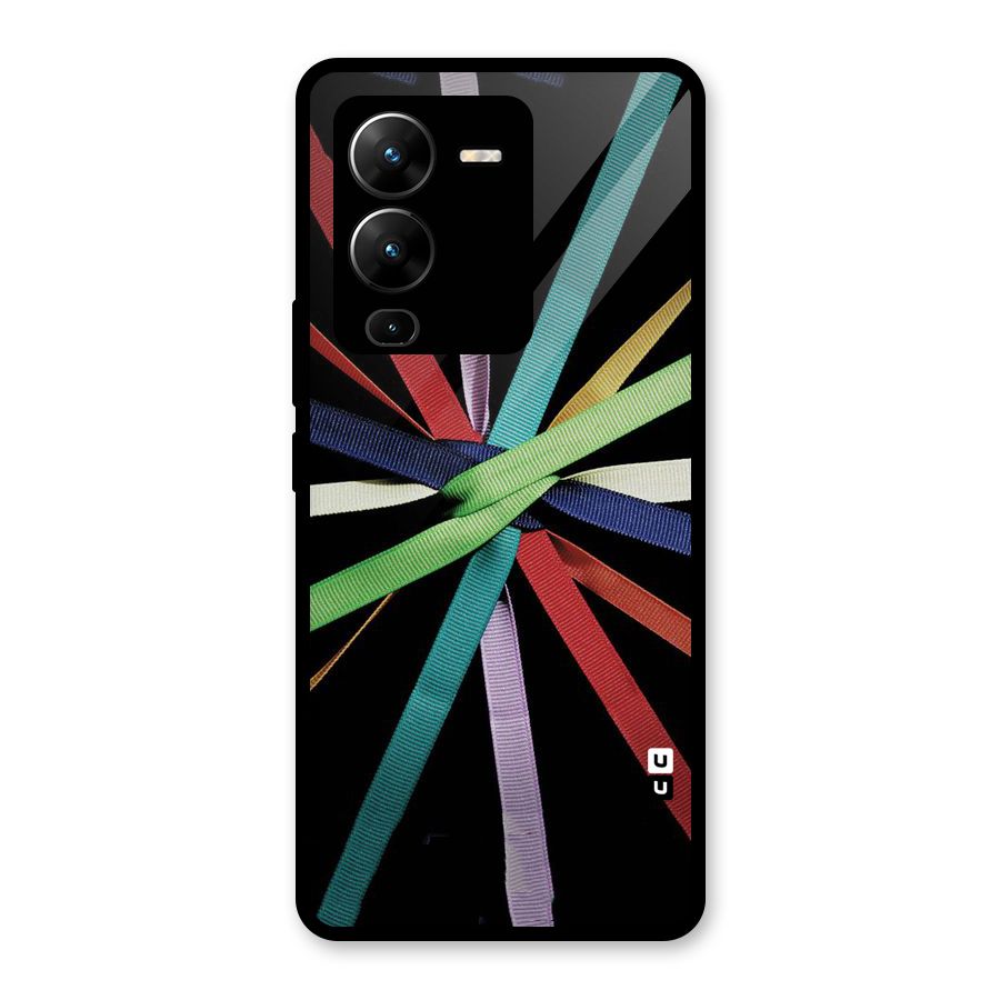 Ribbon Design Glass Back Case for Vivo V25 Pro