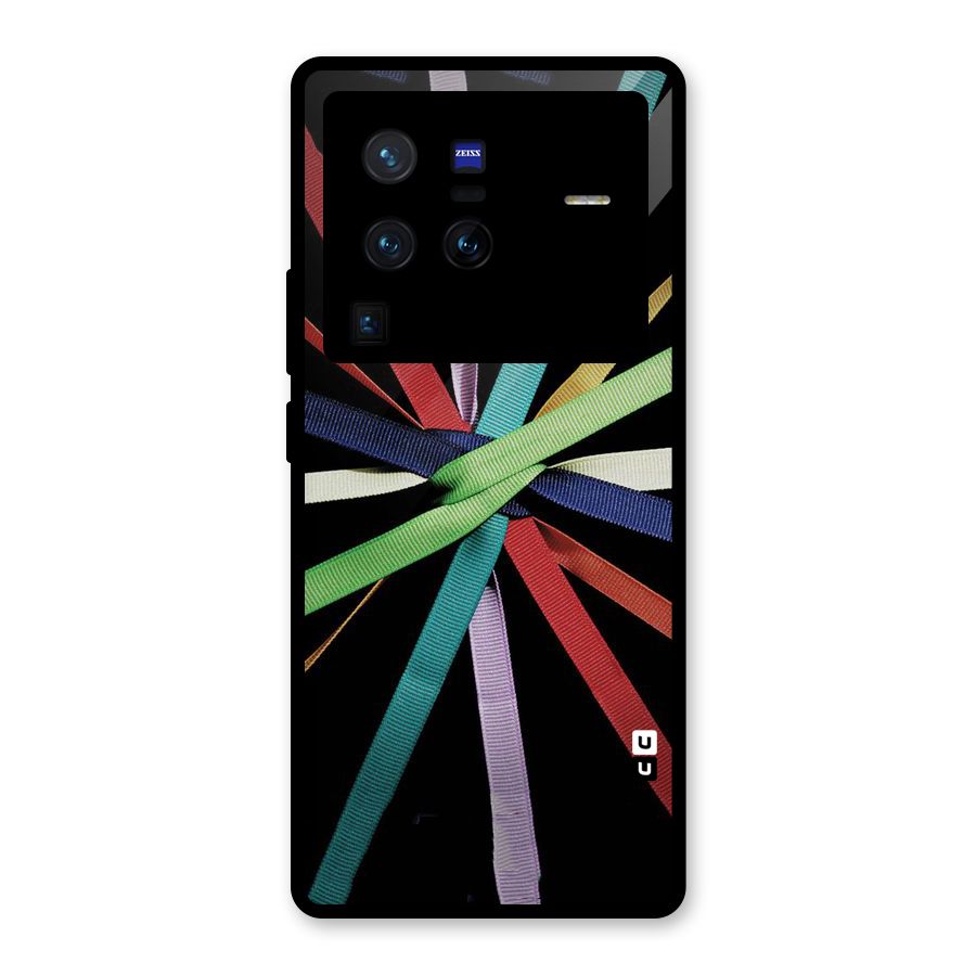 Ribbon Design Glass Back Case for Vivo X80 Pro