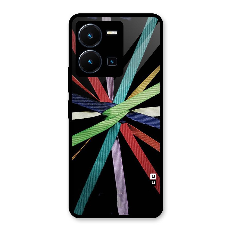 Ribbon Design Glass Back Case for Vivo Y35