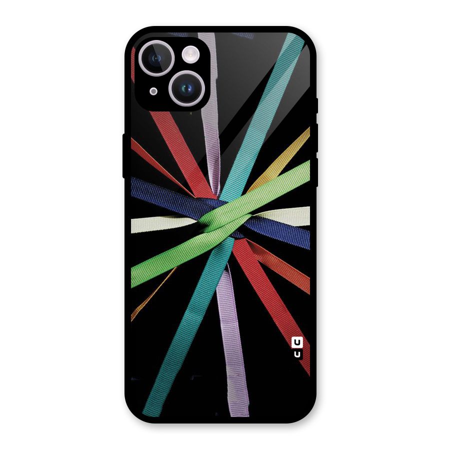 Ribbon Design Glass Back Case for iPhone 14 Plus