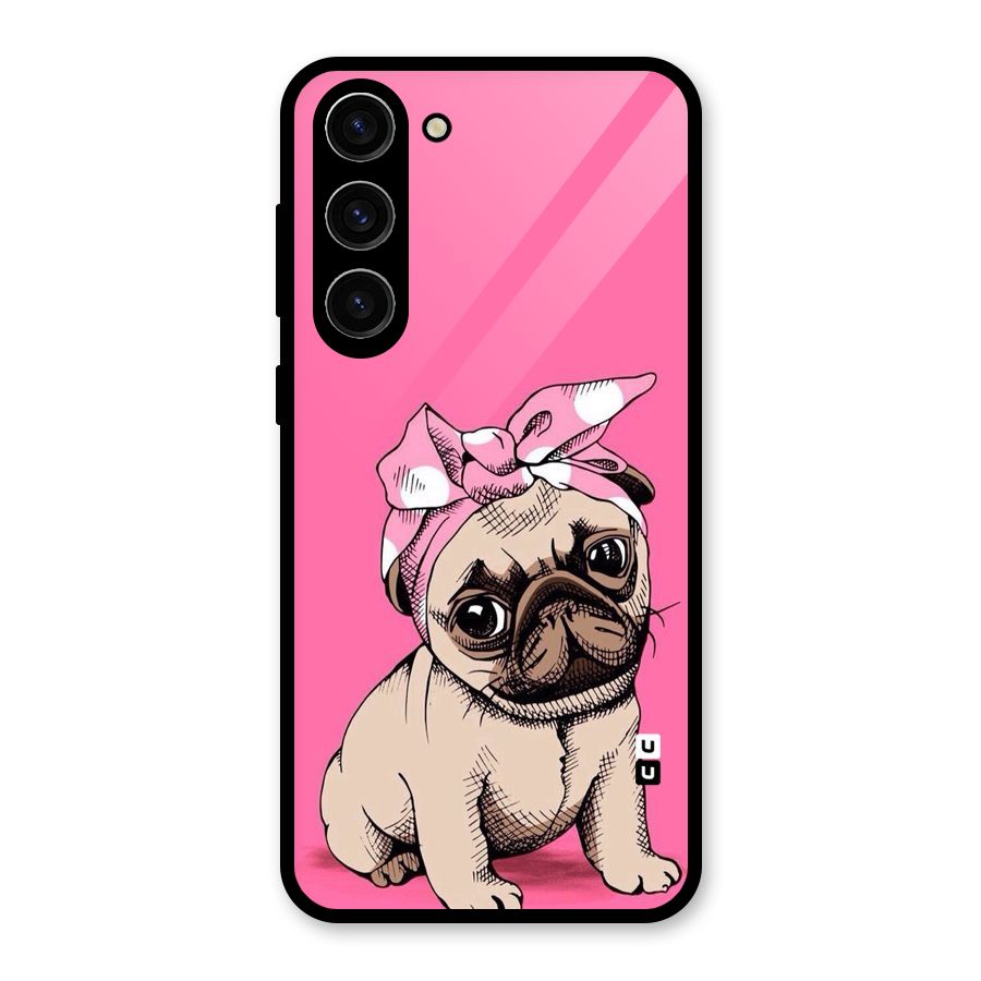 Ribbon Doggo Glass Back Case for Galaxy S23 Plus