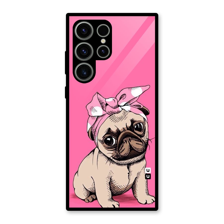 Ribbon Doggo Glass Back Case for Galaxy S23 Ultra