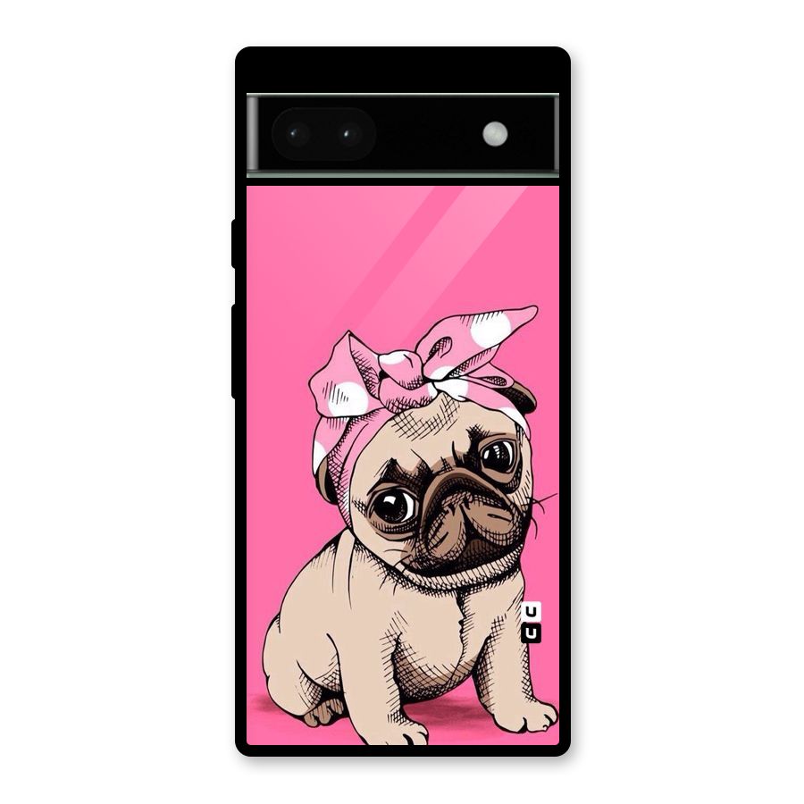 Ribbon Doggo Glass Back Case for Google Pixel 6a