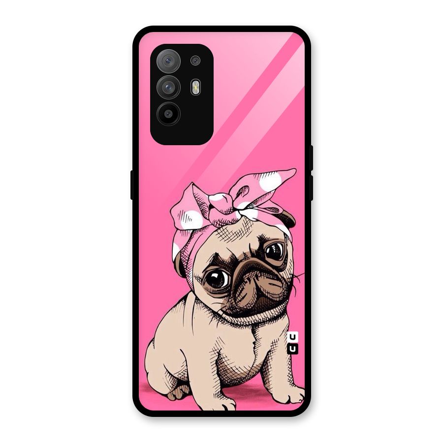 Ribbon Doggo Glass Back Case for Oppo F19 Pro Plus 5G
